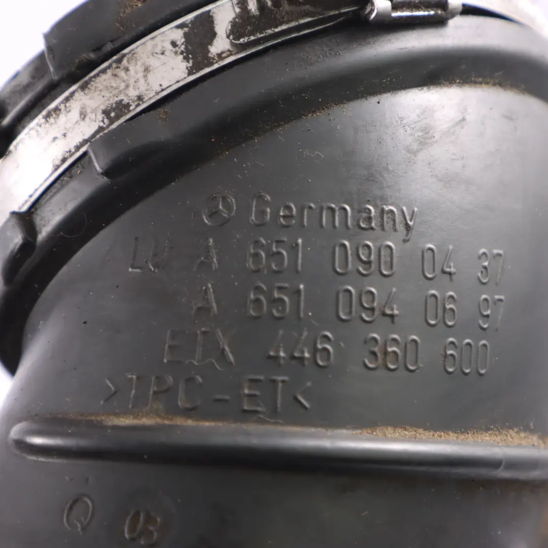 Mercedes W204 W212 OM651 Diesel Luftansaugs Rohr Luft Filterschlauch - SKU A6510900437-1 - Teilenummer A6510900437