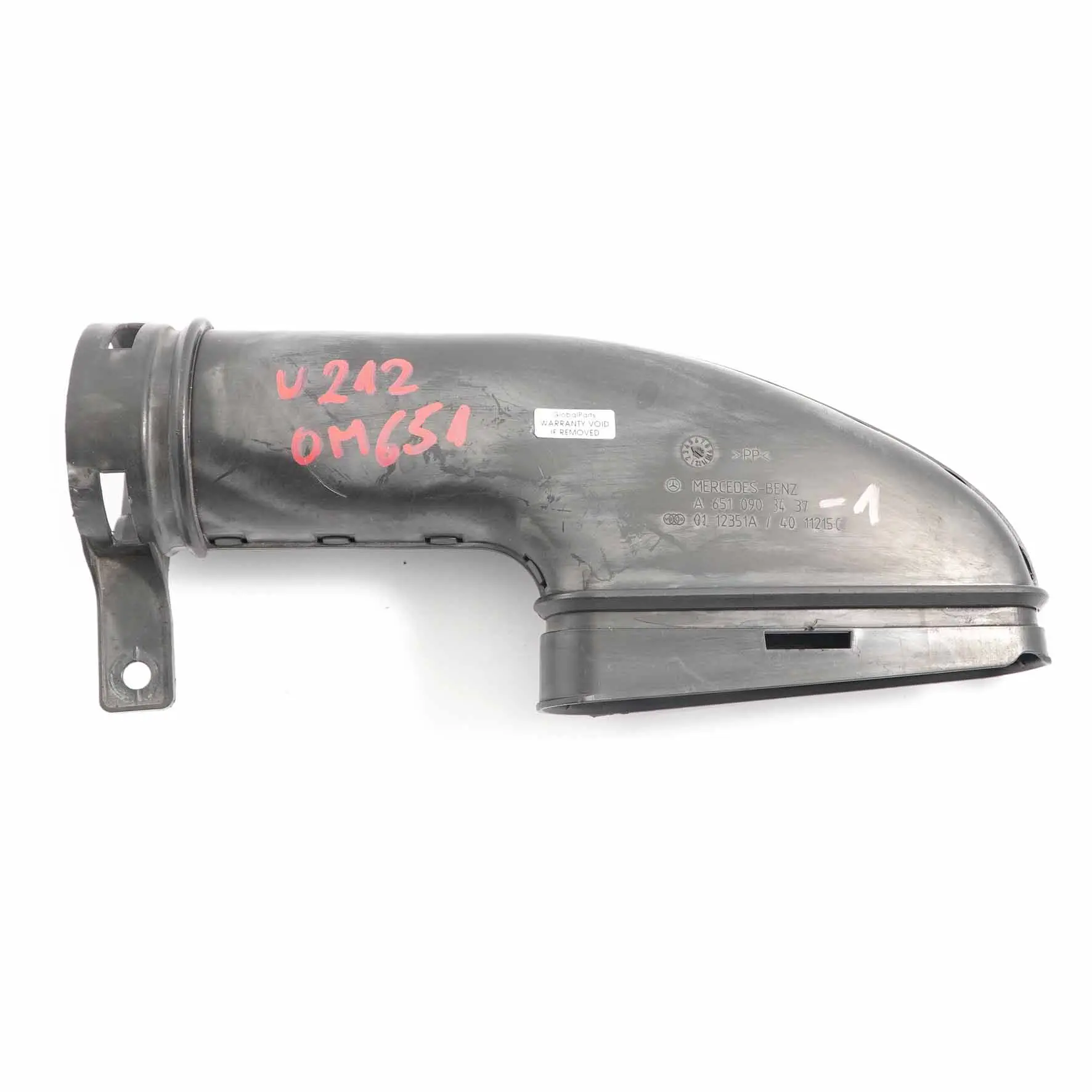 Condotto di aspirazione Mercedes W212 Diesel OM651 Tubo di ingresso A6510903437