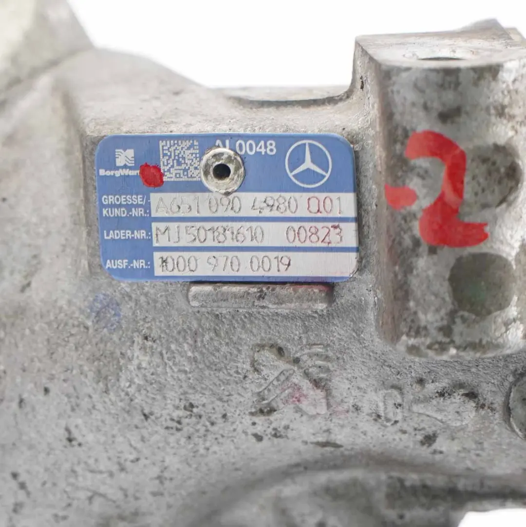 Turbo Charger Mercedes W204 W212 W221 OM651 Tubo Flessibile Parte - SKU A6510904980-2 - Numero di parte A6510904980