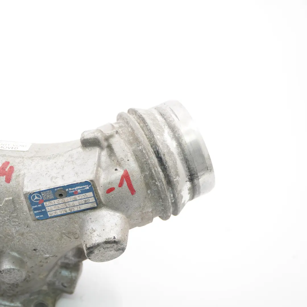 Connector Pipe Mercedes W204 W212 OM651 Turbocharger Hose Housing to with Part number A6510906780 Connector Pipe Mercedes W204 W212 OM651 Turbocharger Hose Housing - SKU A6510906780-1 - Part number A6510906780