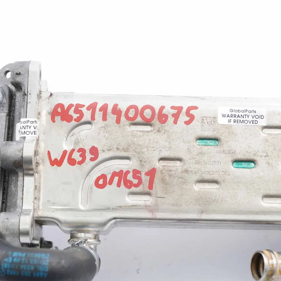 Raffreddatore scarico EGR Mercedes W639 W906 Scambiatore OM651 A6511400275 per con numero di parte A6511400675 Raffreddatore scarico EGR Mercedes W639 W906 Scambiatore OM651 A6511400275 - SKU A6511400675-1 - Numero di parte A6511400675