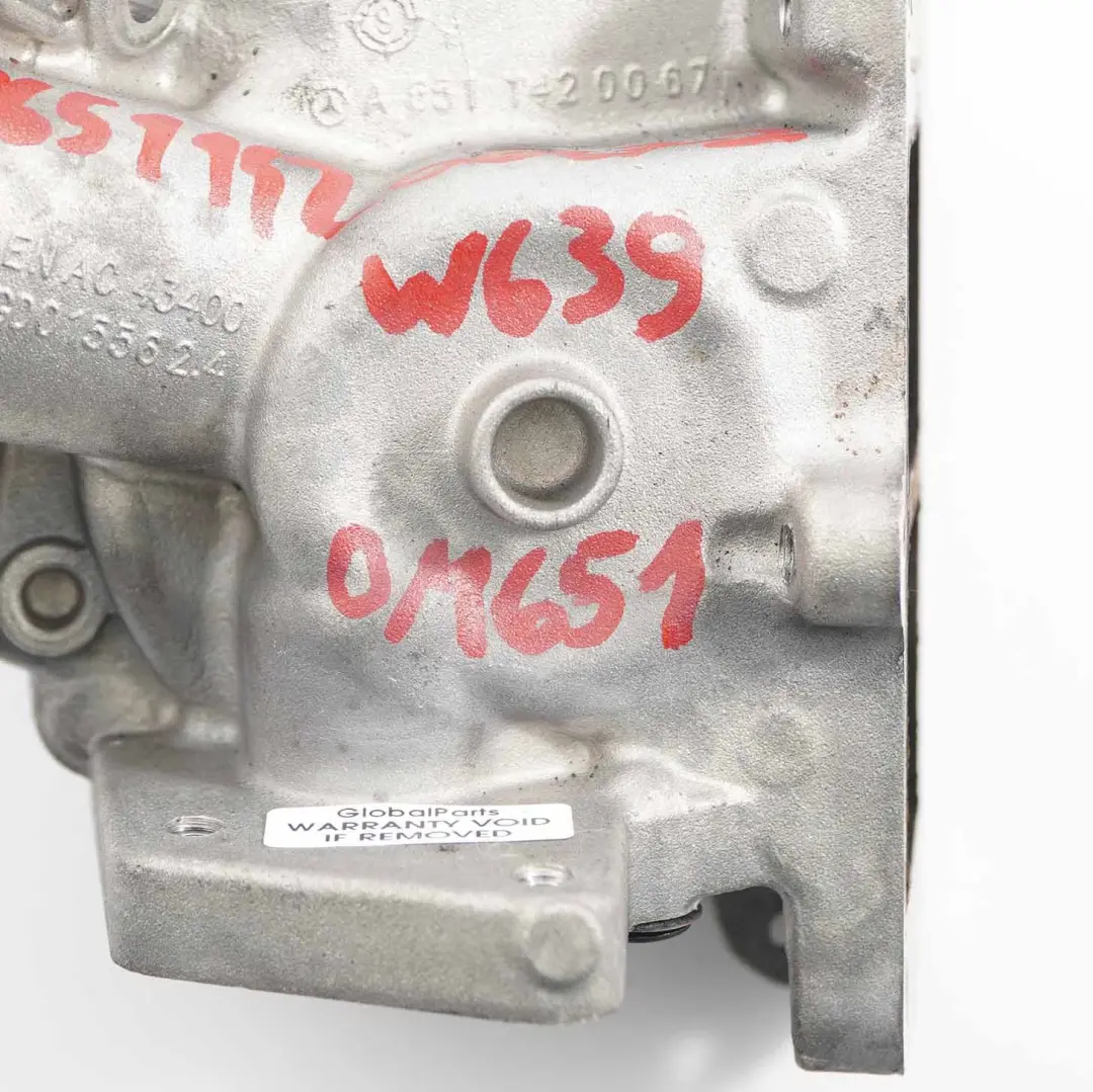 Mercedes W639 OM651 Recirculación los gases escape Válvula EGR Pieza - SKU A6511420067-2 - Número de pieza A6511420067