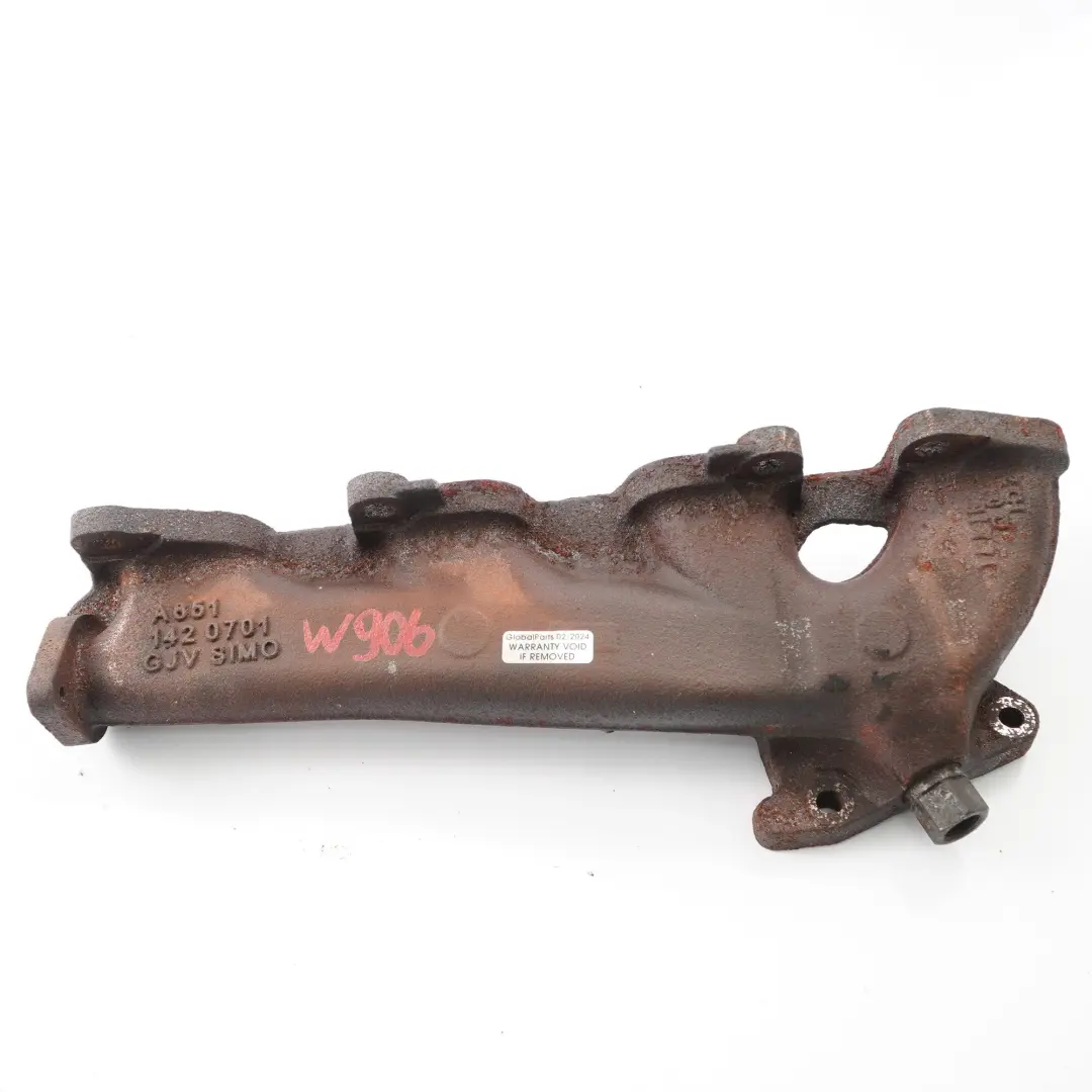 Mercedes Sprinter W906 OM651 Collecteur d'échappement gaz moteur - SKU A6511420701 - Numéro de pièce A6511420701