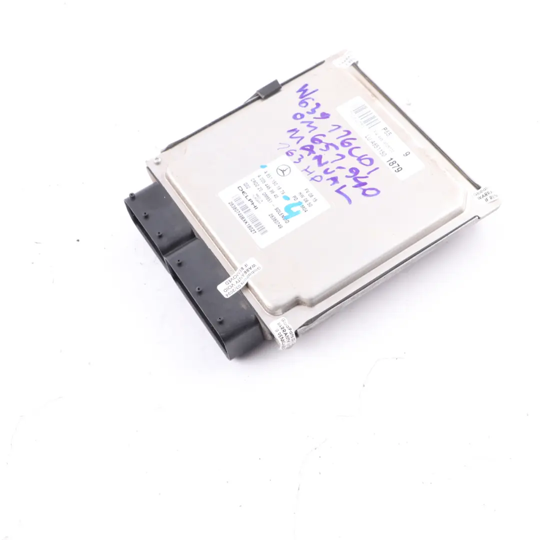 651.940 116 CDI 163HP Engine Module ECU Manual to Mercedes Vito W639 with Part number A6511501879 Mercedes Vito W639 651.940 116 CDI 163HP Engine Module ECU Manual - SKU A6511501879-4 - Part number A6511501879