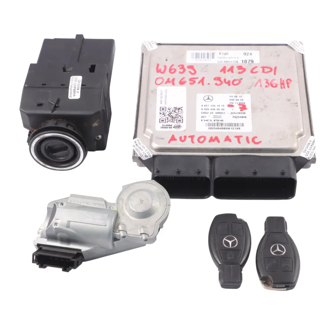 OM651.940 136HP Motor ECU Kit Cerradura llaves Mercedes Vito W639 - SKU A6511501879-7 - Número de pieza A6511501879