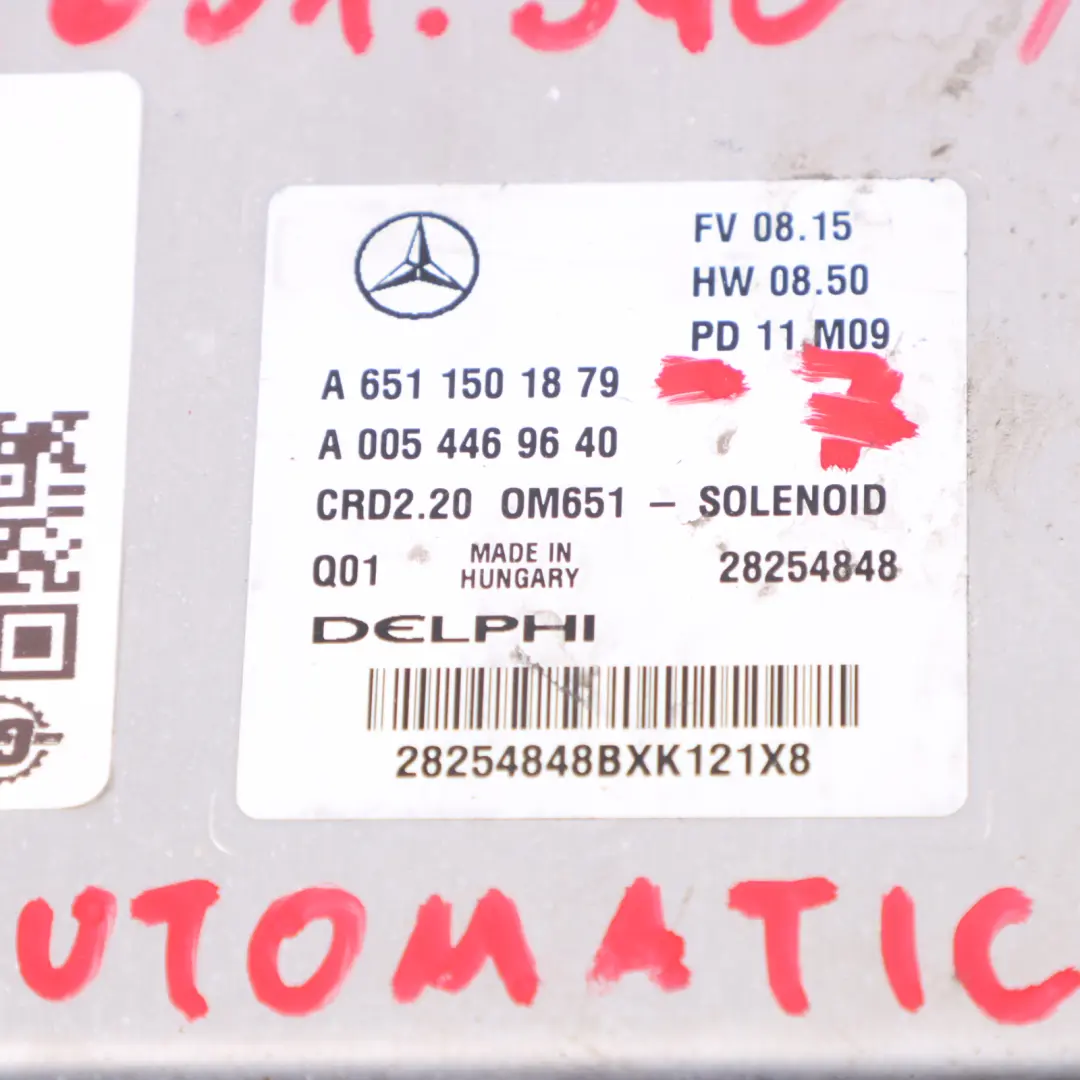 OM651.940 136HP 113 CDI Engine ECU Kit Keys+Lock to Mercedes Vito W639 with Part number A6511501879 Mercedes Vito W639 OM651.940 136HP 113 CDI Engine ECU Kit Keys+Lock - SKU A6511501879-7 - Part number A6511501879