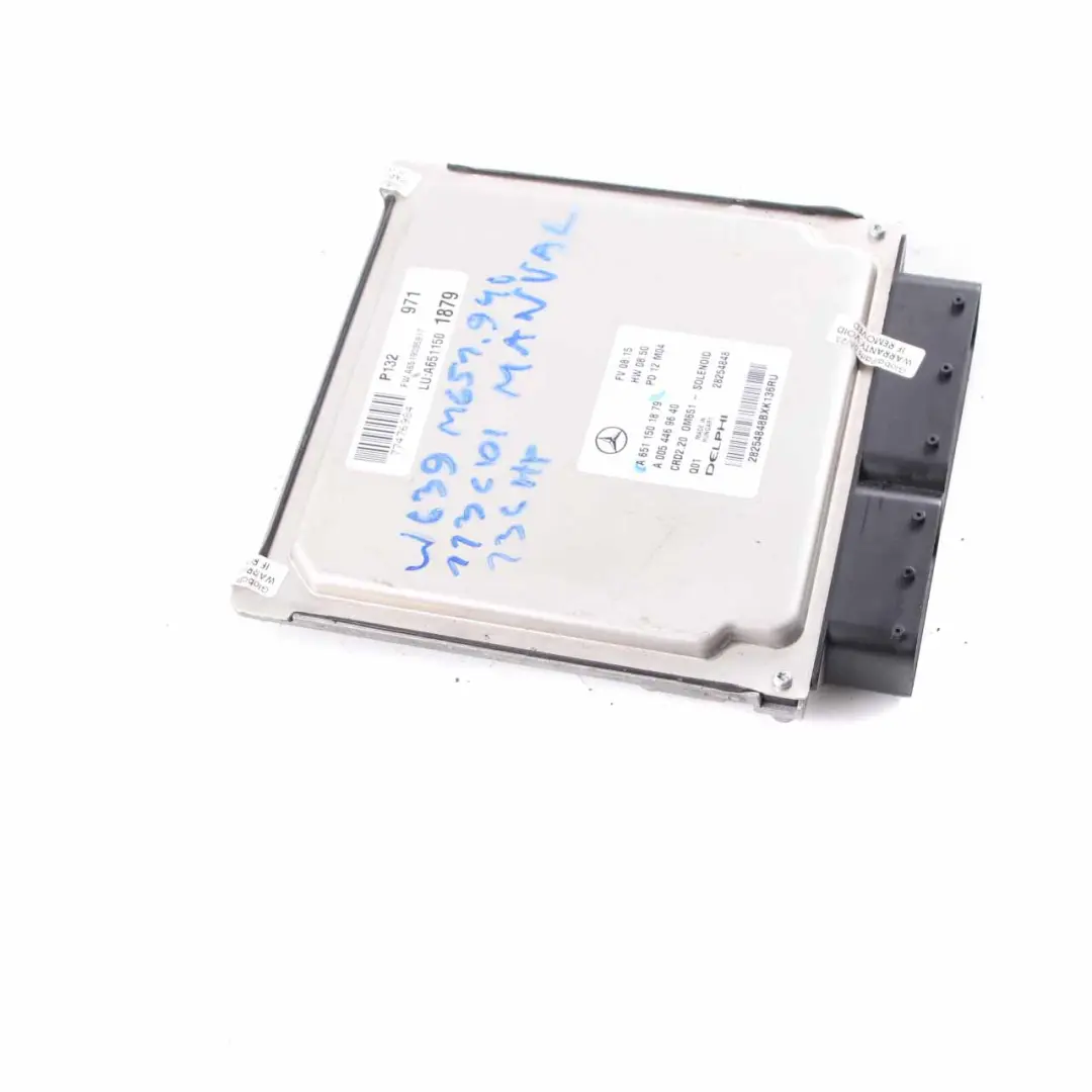 Mercedes W639 OM651.940 113 CDI 136HP Modulo Unità Motore ECU Manual - SKU A6511501879 - Numero di parte A6511501879