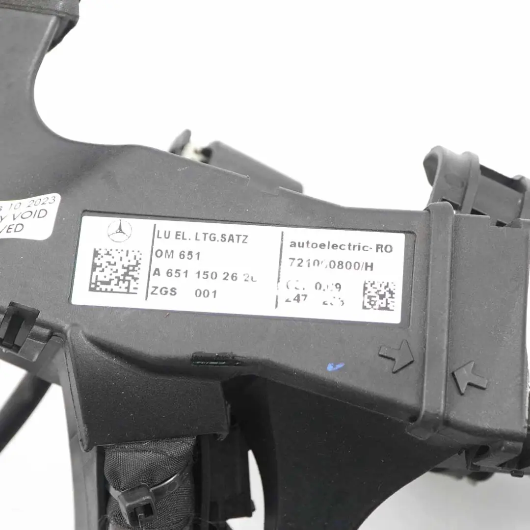 Mercedes W906 OM651.955 Motor Diesel Mazo de cables Cable Loom - SKU A6511502620 - Número de pieza A6511502620