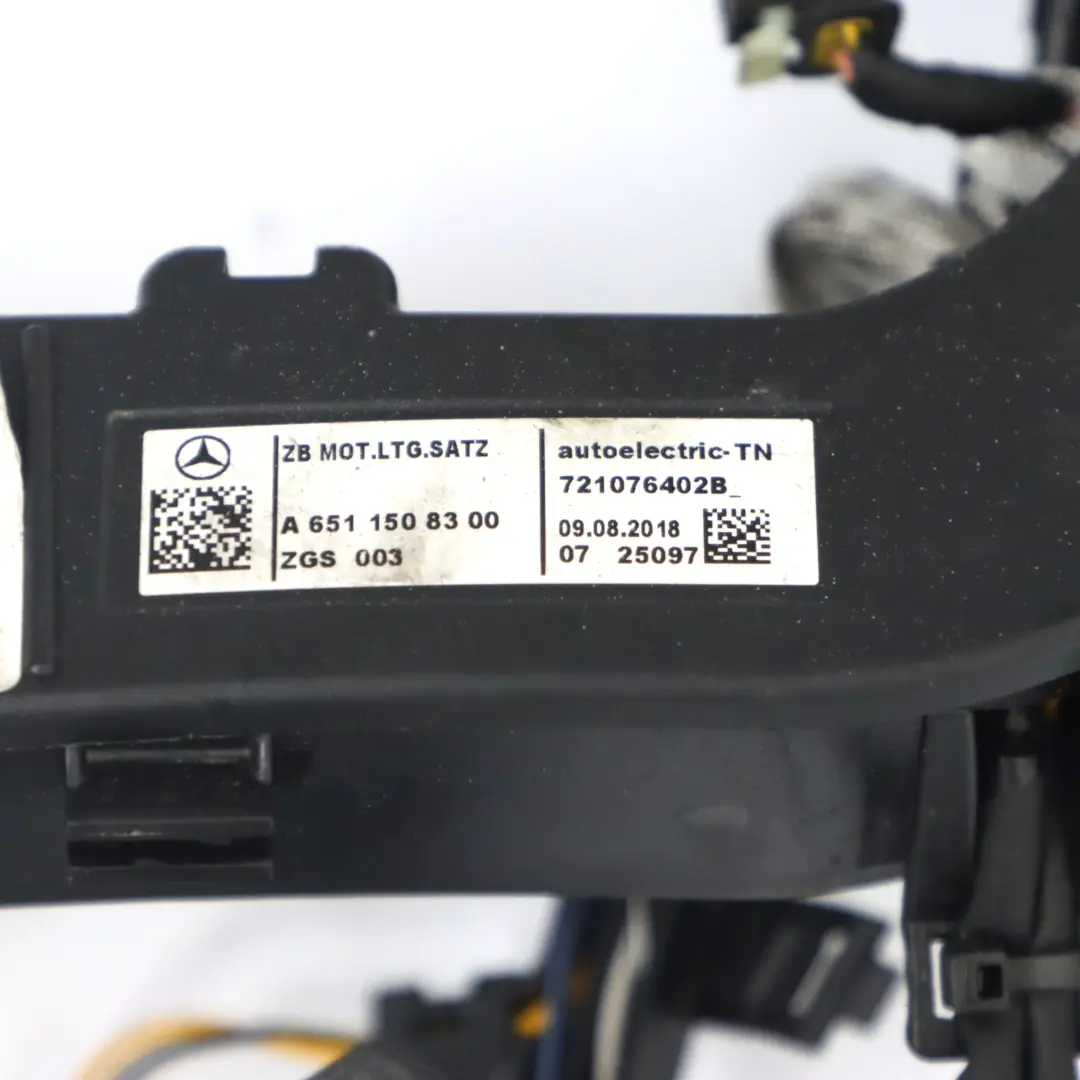  Cablaggio motore Mercedes W910 OM651.958 Câble faisceau harnais - SKU A6511508300 - Numero di parte A6511508300