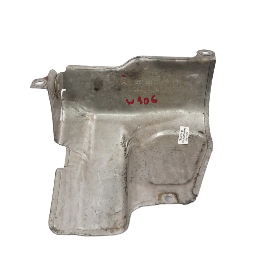 Mercedes W906 OM651 Coperchio Avviamento Piastra Resistente Calore Schermo Motor - SKU A6511510245 - Numero di parte A6511510245