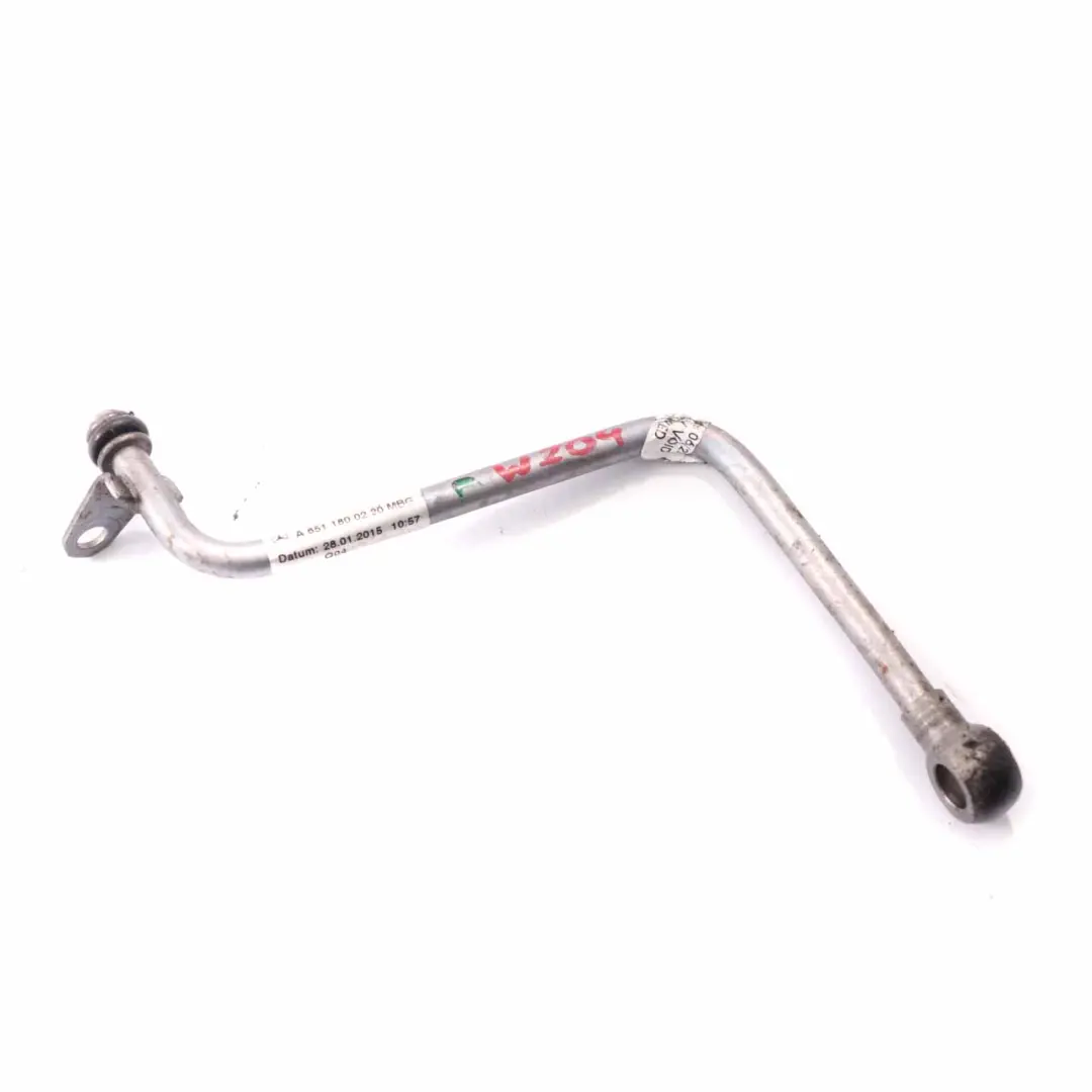Oil Pipe Mercedes W204 W212 OM651 Turbocharger Turbo Feed Line Hose  - SKU A6511800220 - Part number A6511800220