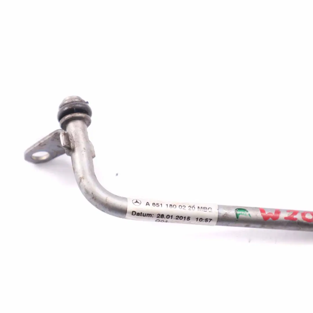 Oil Pipe Mercedes W204 W212 OM651 Turbocharger Turbo Feed Line Hose  - SKU A6511800220 - Part number A6511800220
