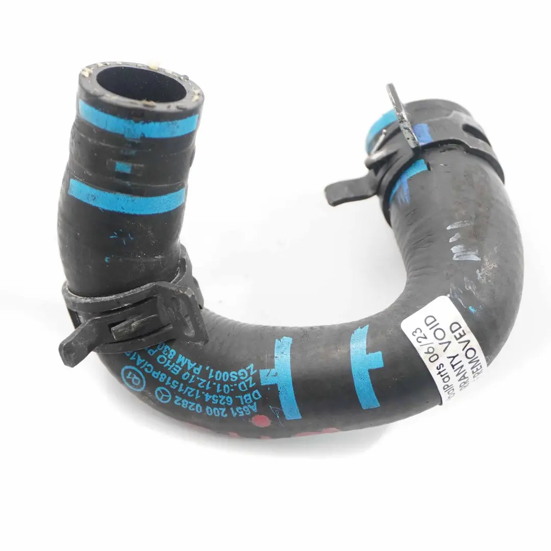 Water Hose Mercedes W176 W246 Diesel OM651 Cooling Coolant Pipe to with Part number A6512000282 Water Hose Mercedes W176 W246 Diesel OM651 Cooling Coolant Pipe - SKU A6512000282 - Part number A6512000282