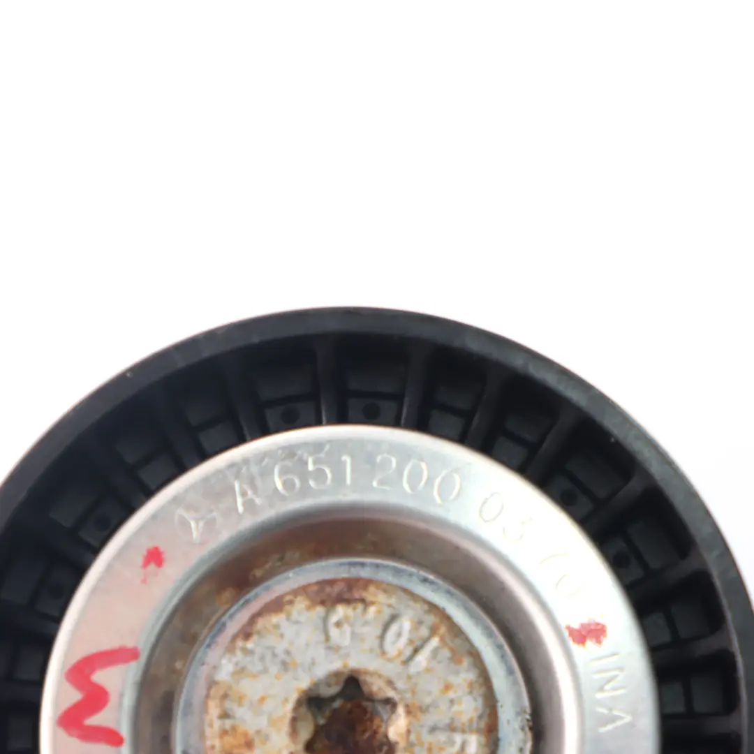 Mercedes W204 OM651 Guida di deflessione Cinghia Rullo di trasmissione Puleggia - SKU A6512000370 - Numero di parte A6512000370
