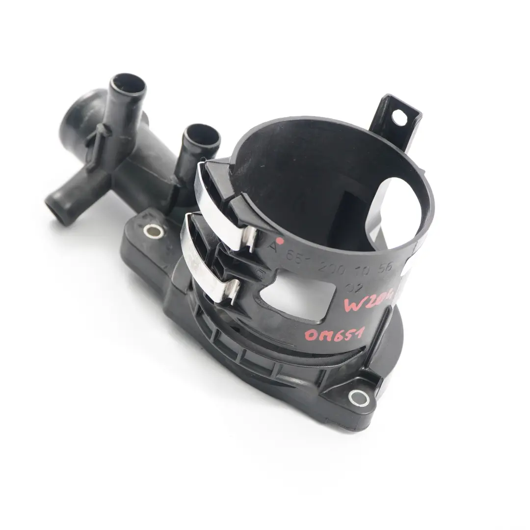 Thermostat Housing Mercedes W204 W207 W212 OM651 Coolant Unit Cover to with Part number A6512001056 Thermostat Housing Mercedes W204 W207 W212 OM651 Coolant Unit Cover - SKU A6512001056 - Part number A6512001056