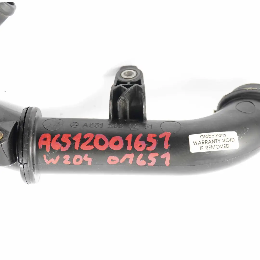 Mercedes W204 Engine Coolant Water Pump Pipe Line OM651 Diesel - SKU A6512001651 - Part number A6512001651