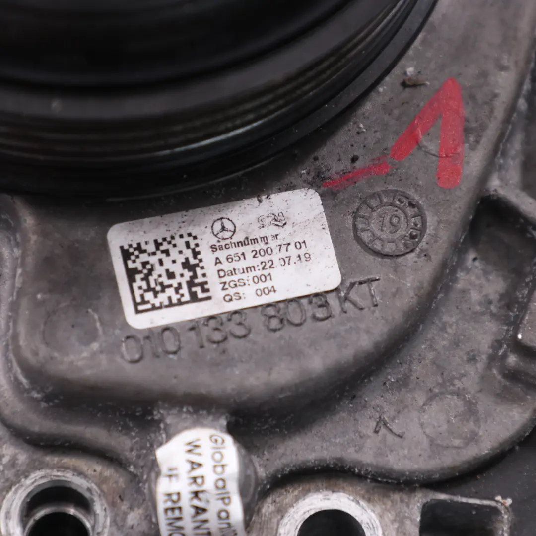  Bomba De Agua Mercedes W212 OM651 Diesel Circulacion De Refrigerante - SKU A6512007701-1 - Número de pieza A6512007701