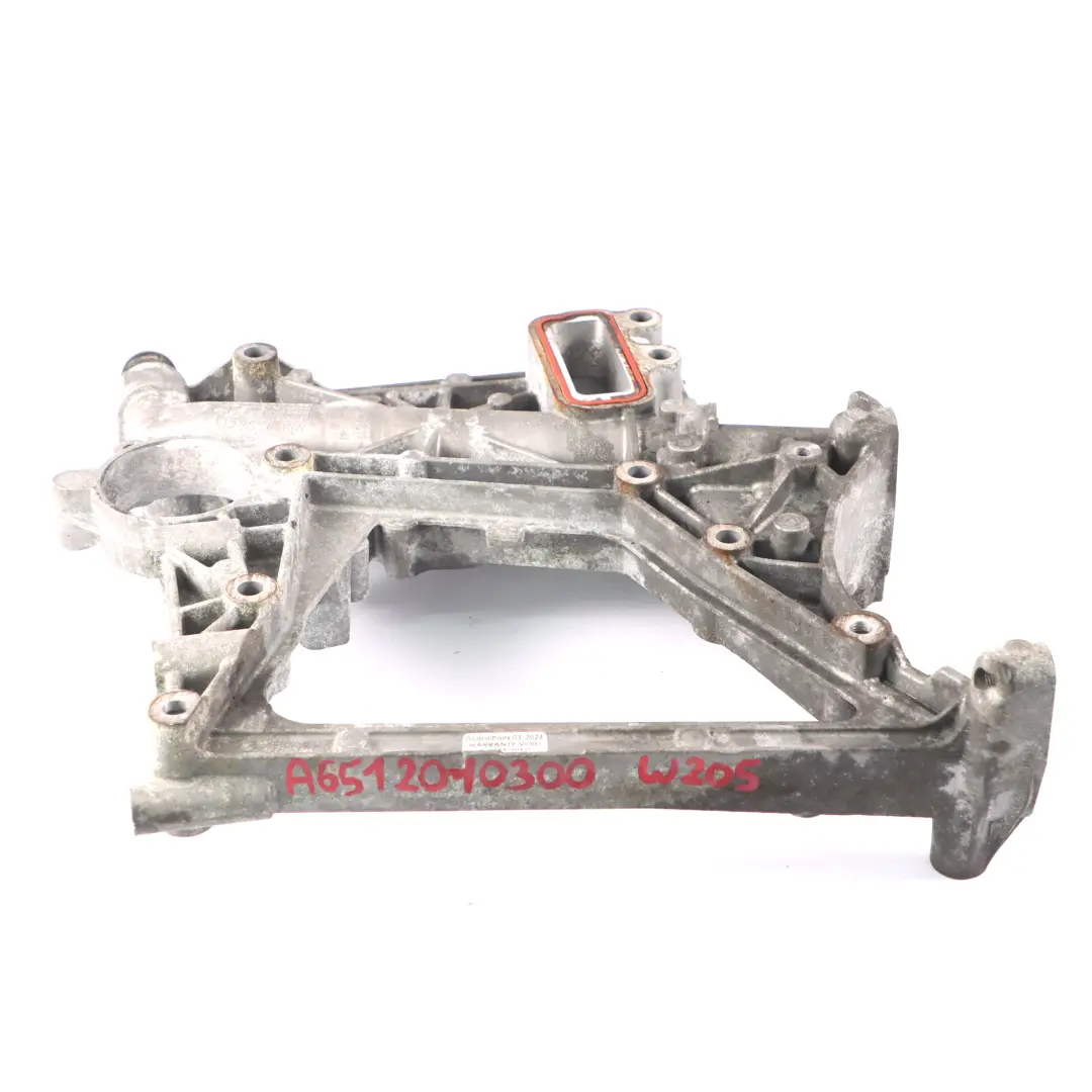 Housing Mercedes W205 Diesel OM651 Engine Assembly Accessory Carrier to with Part number A6512012209 Housing Mercedes W205 Diesel OM651 Engine Assembly Accessory Carrier - SKU A6512010300 - Part number A6512012209