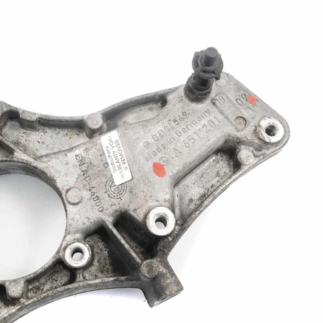 Mercedes W212 OM651 Alternator Support Bracket Belt Tensioner Holder - SKU A6512011909 - Part number A6512011909