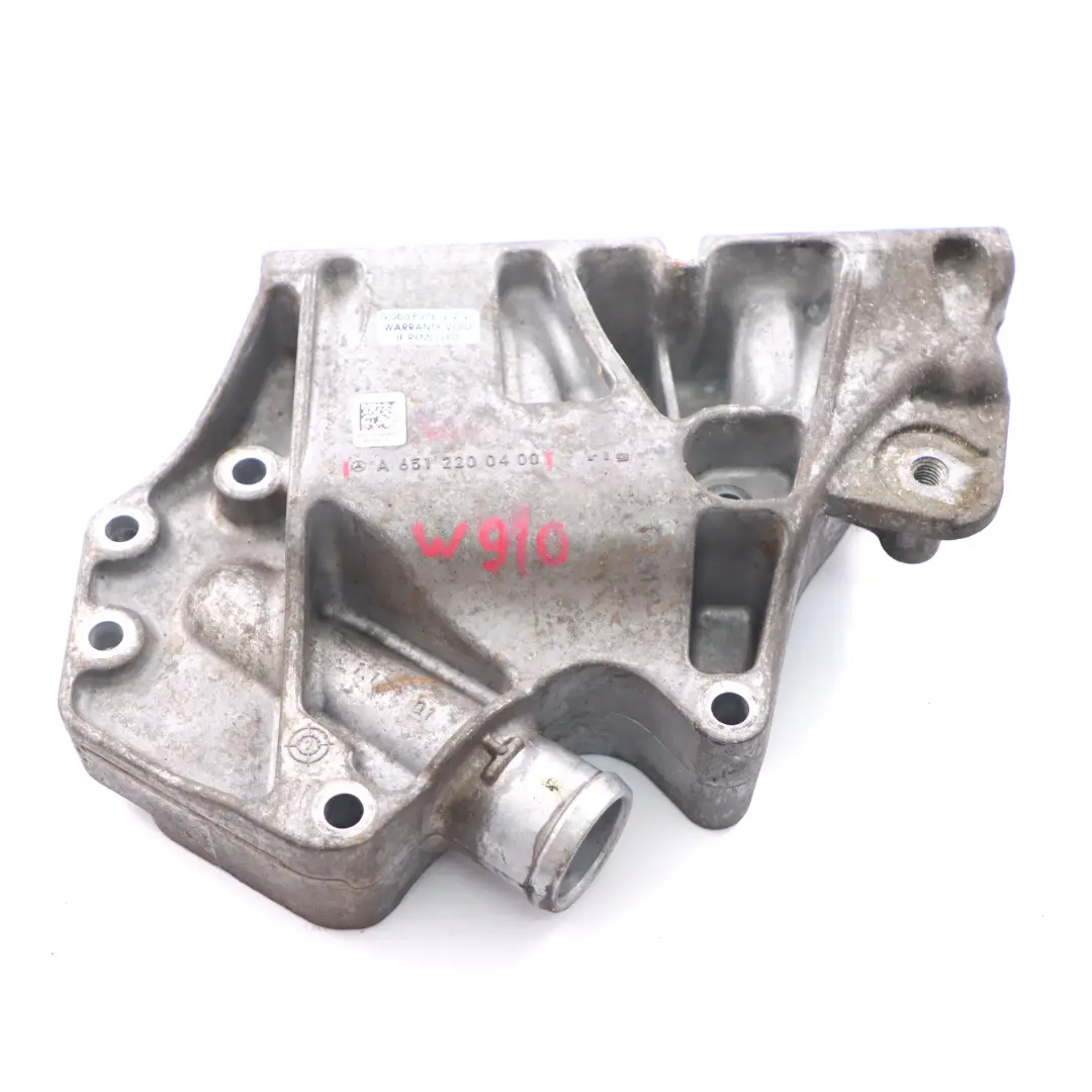 Mercedes W910 OM651 Diesel Engine Carrier Coolant Passage Bracket - SKU A6512200400 - Part number A6512200400