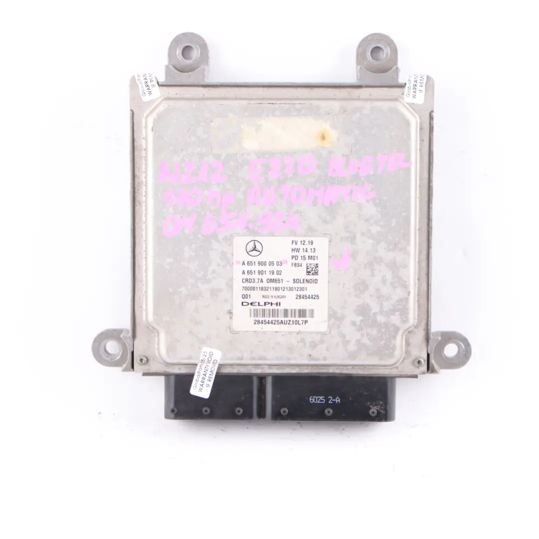 E220CDI Blue Efficiency OM651.924 170HP Engine ECU Key to Mercedes W212 with Part number A6519000503 Mercedes W212 E220CDI Blue Efficiency OM651.924 170HP Engine ECU Key - SKU A6519000503-1 - Part number A6519000503