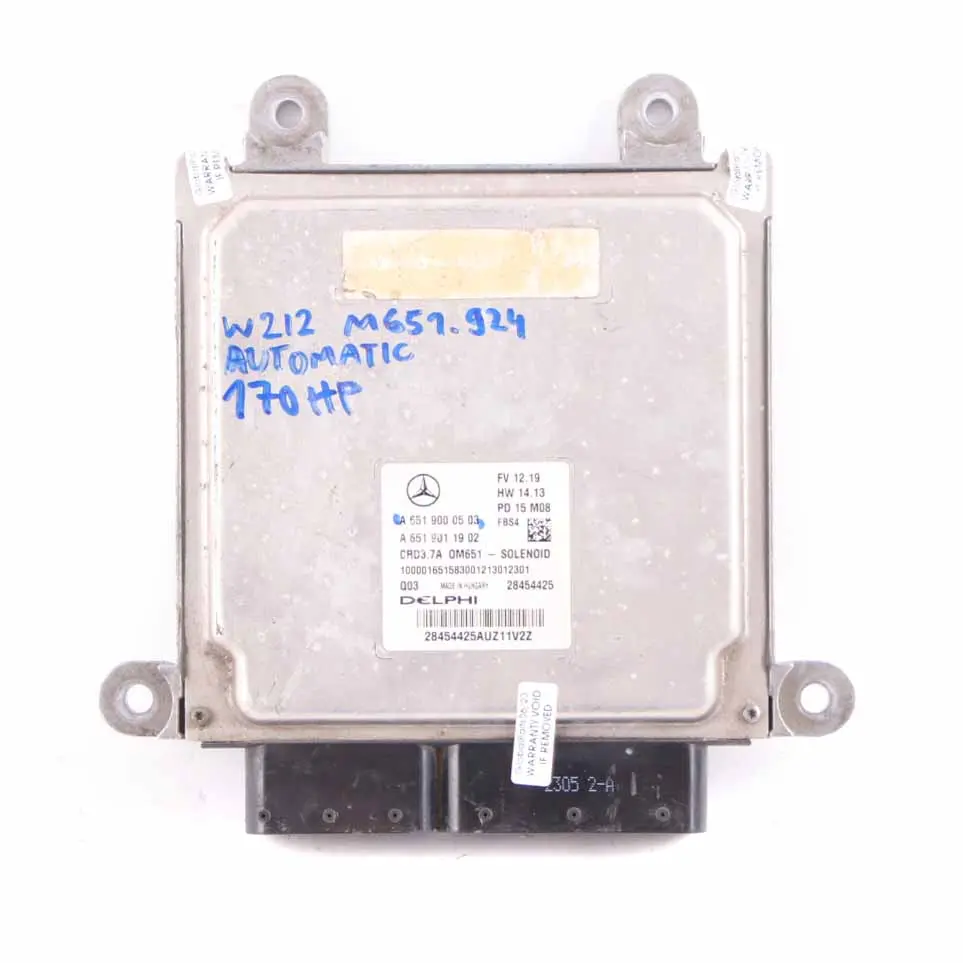 OM651.924 E220CDI 170HP Engine Unit ECU Automatic to Mercedes W212 with Part number A6519000503 Mercedes W212 OM651.924 E220CDI 170HP Engine Unit ECU Automatic - SKU A6519000503 - Part number A6519000503