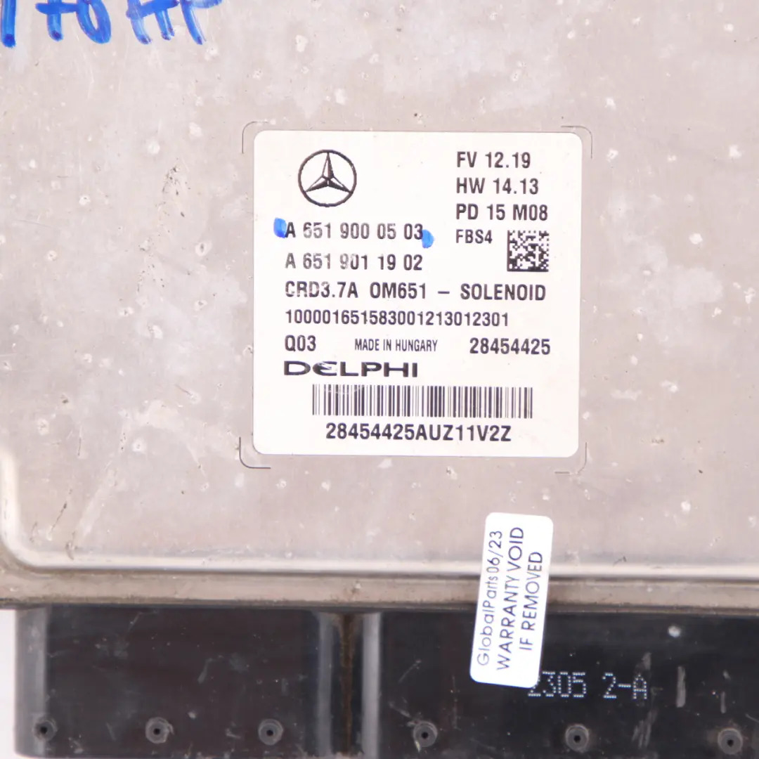 Mercedes W212 OM651.924 E220CDI 170HP Engine Unit ECU Automatic - SKU A6519000503 - Part number A6519000503