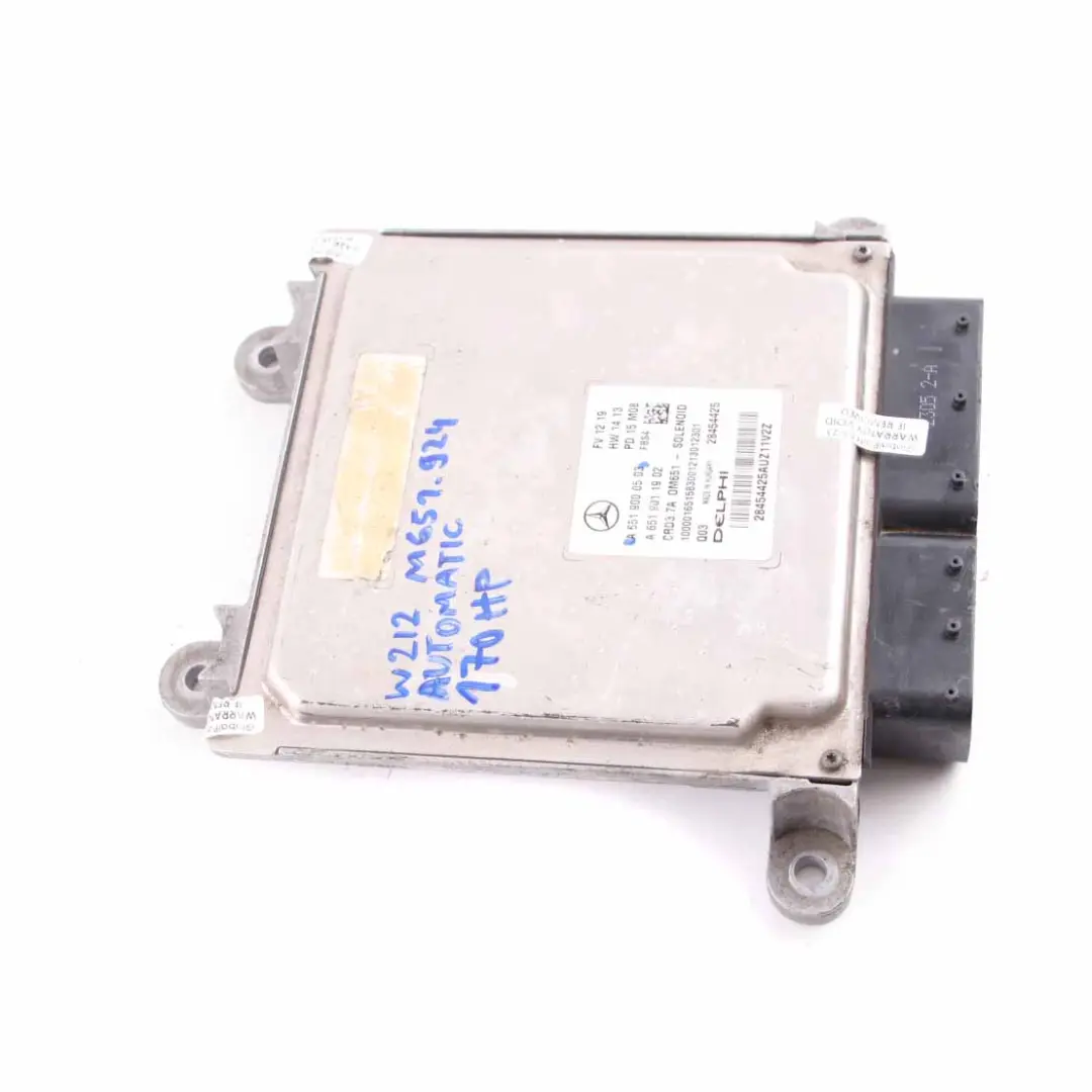 Mercedes W212 OM651.924 E220CDI 170HP Engine Unit ECU Automatic - SKU A6519000503 - Part number A6519000503