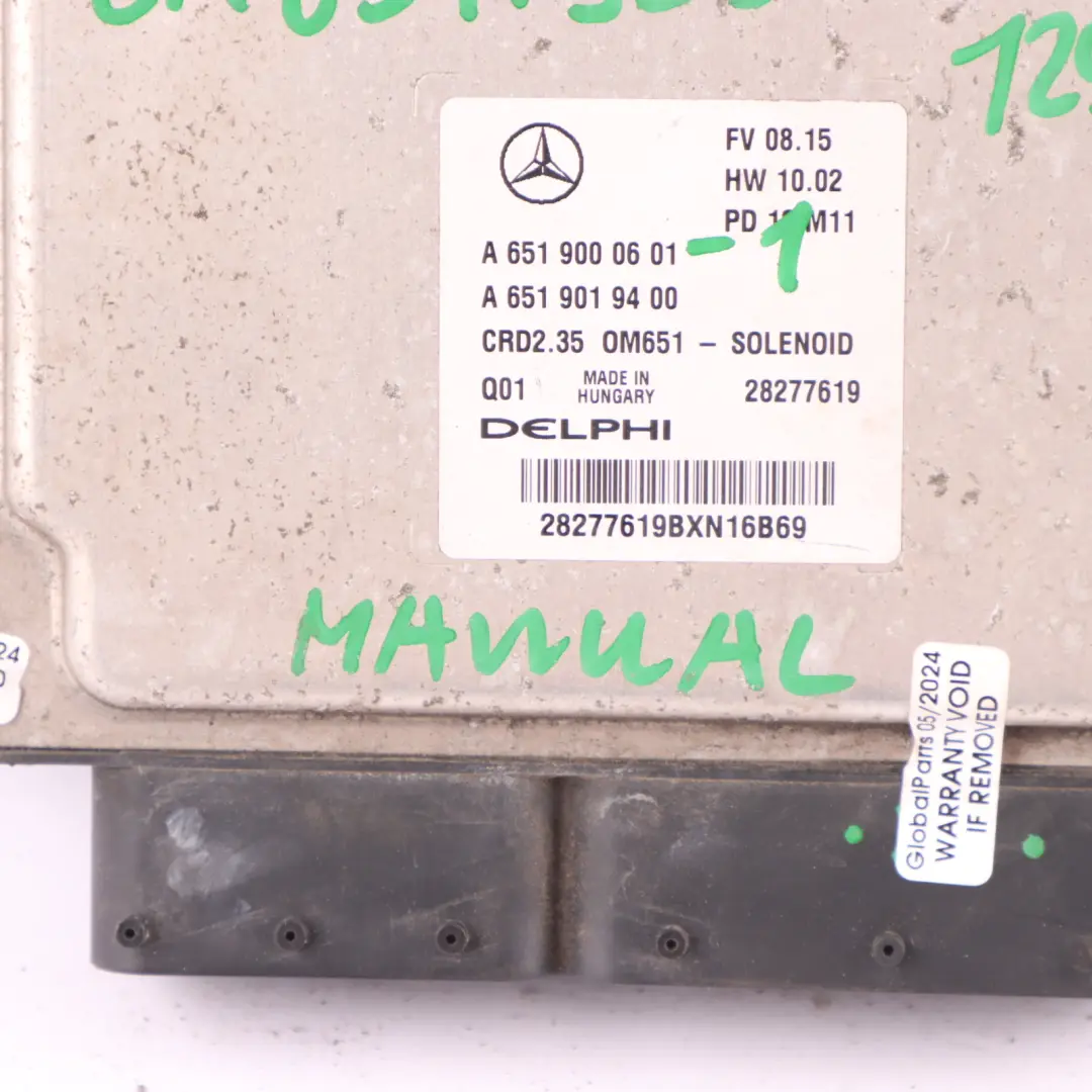 Mercedes W906 313 CDI 651.955 129HP Diesel Engine ECU Key Lock Kit - SKU A6519000601-1 - Part number A6519000601