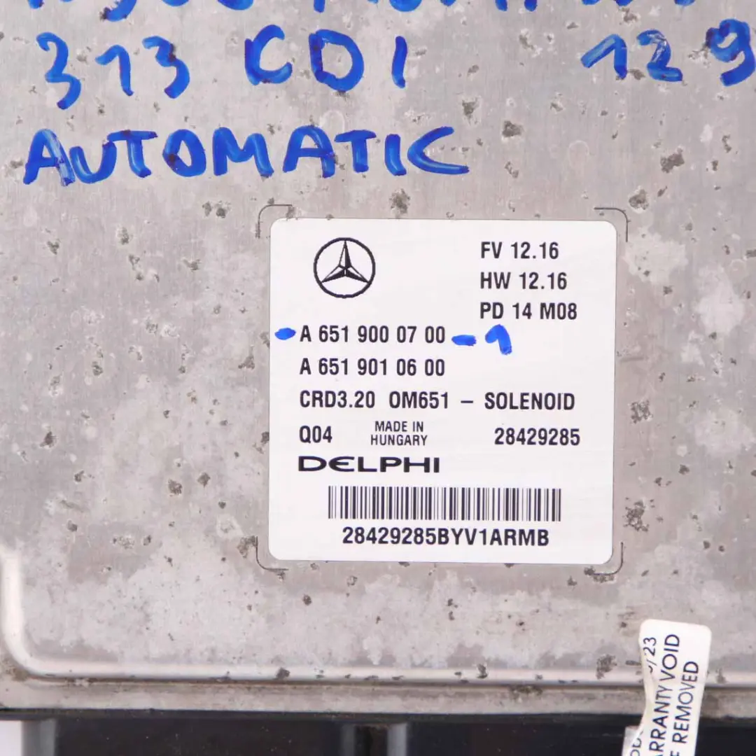 OM651.955 129HP Diesel Engine ECU Kit Key Lock to Mercedes W906 313 CDI with Part number A6519000700 Mercedes W906 313 CDI OM651.955 129HP Diesel Engine ECU Kit Key Lock - SKU A6519000700-1 - Part number A6519000700