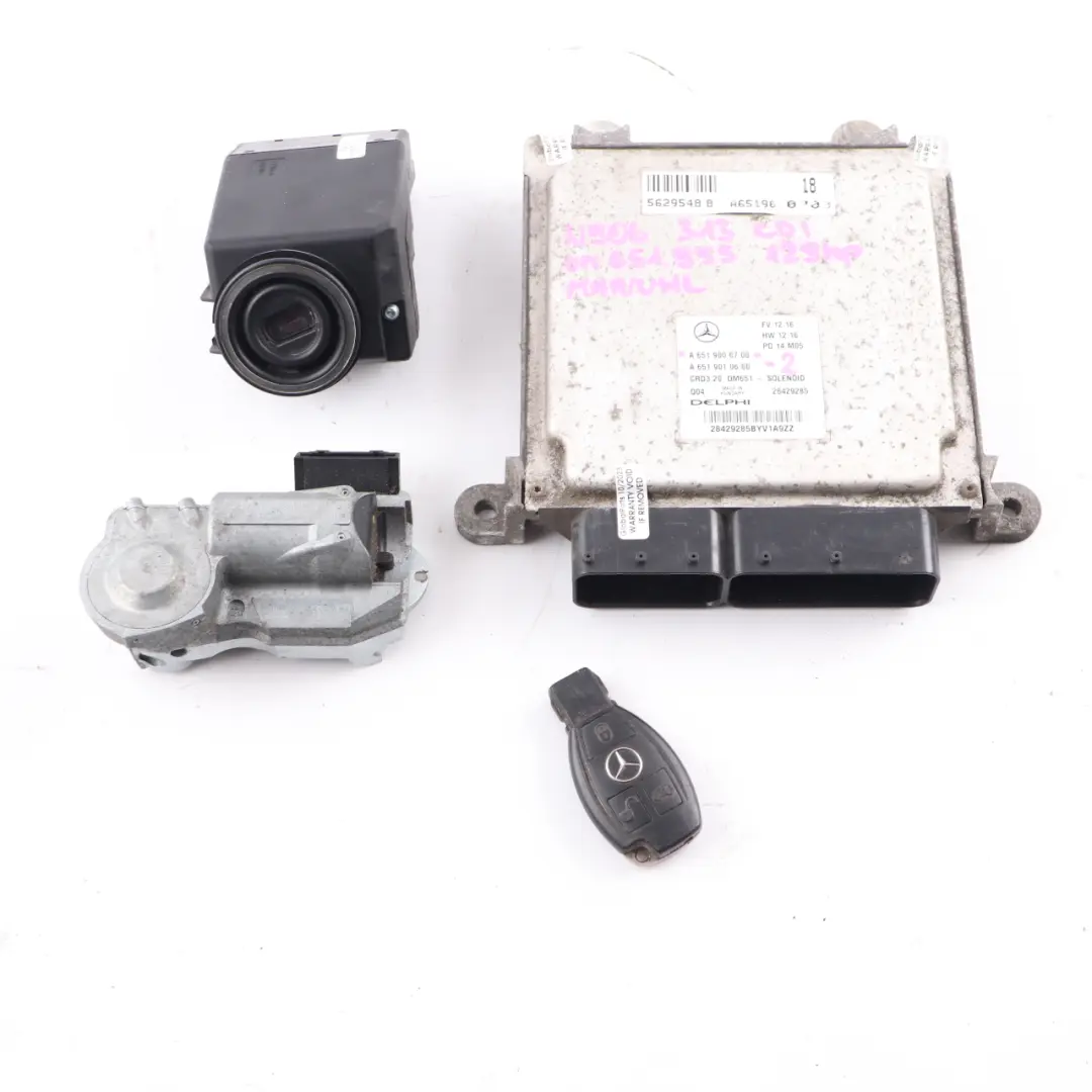 OM651.955 129HP Diesel Engine ECU Kit Key Lock to Mercedes W906 313 CDI with Part number A6519000700 Mercedes W906 313 CDI OM651.955 129HP Diesel Engine ECU Kit Key Lock - SKU A6519000700-2 - Part number A6519000700