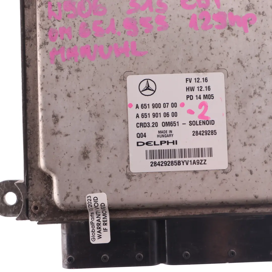 OM651.955 129HP Dieselmotor ECU Kit Key Lock für Mercedes W906 313 CDI mit Teilenummer A6519000700 Mercedes W906 313 CDI OM651.955 129HP Dieselmotor ECU Kit Key Lock - SKU A6519000700-2 - Teilenummer A6519000700