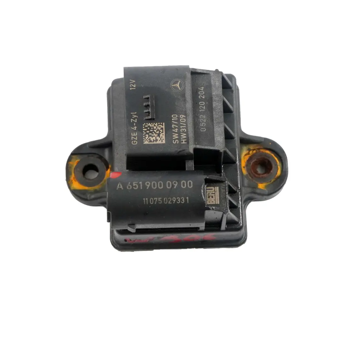 Mercedes W204 module relais bougie prechauffage W906 OM651 moteur - SKU A6519000900 - Numéro de pièce A6519000900
