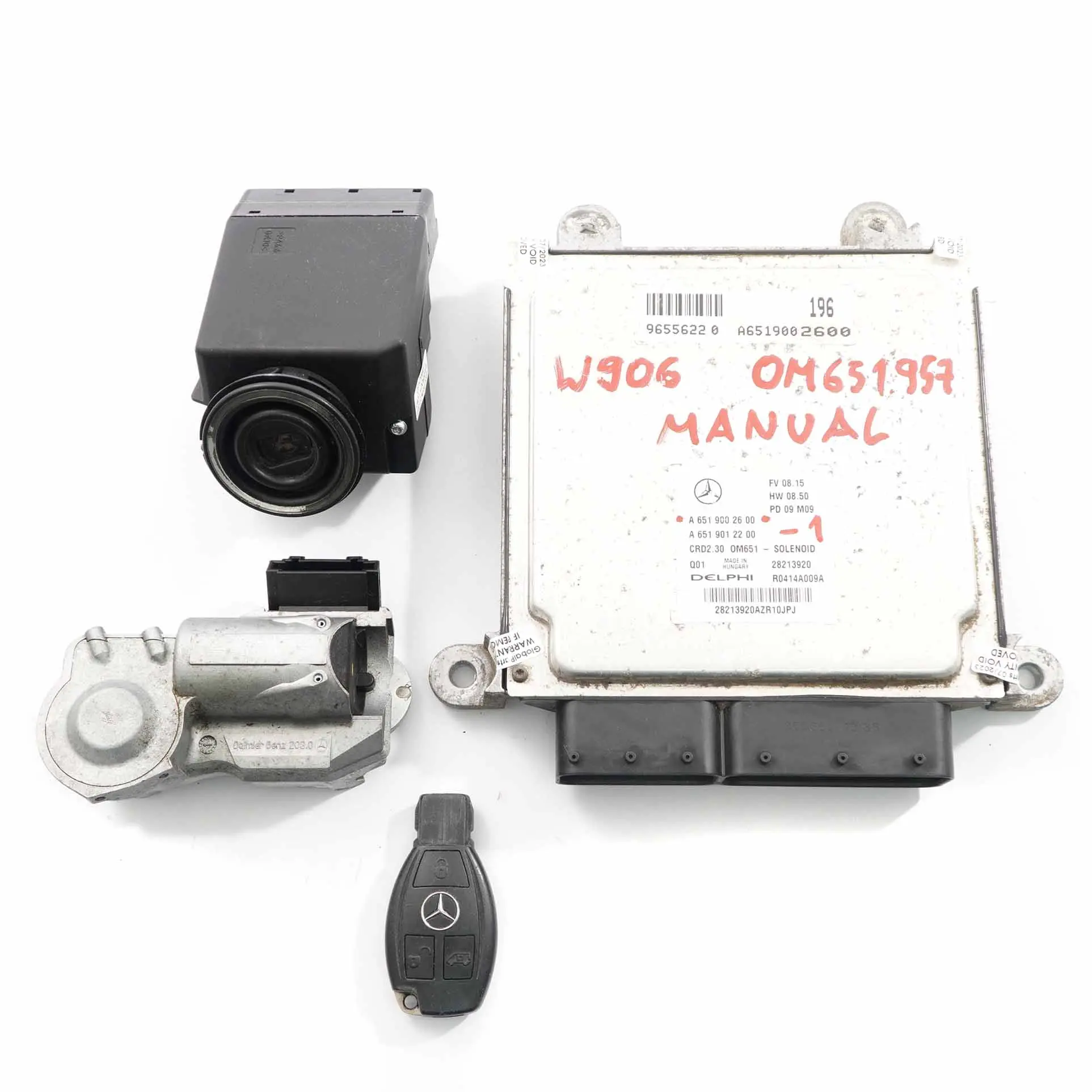 Mercedes W906 OM651.957 Kit ECU moteur diesel A6519002600 Manuel serrure clé