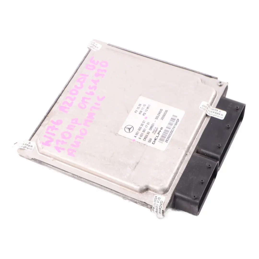 A220 CDI BlueEFFICIENCY 651.930 170HP Engine Unit ECU to Mercedes W176 with Part number A6519003001 Mercedes W176 A220 CDI BlueEFFICIENCY 651.930 170HP Engine Unit ECU - SKU A6519003001 - Part number A6519003001