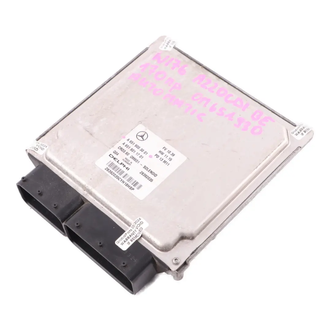 A220 CDI BlueEFFICIENCY 651.930 170HP Engine Unit ECU to Mercedes W176 with Part number A6519003001 Mercedes W176 A220 CDI BlueEFFICIENCY 651.930 170HP Engine Unit ECU - SKU A6519003001 - Part number A6519003001