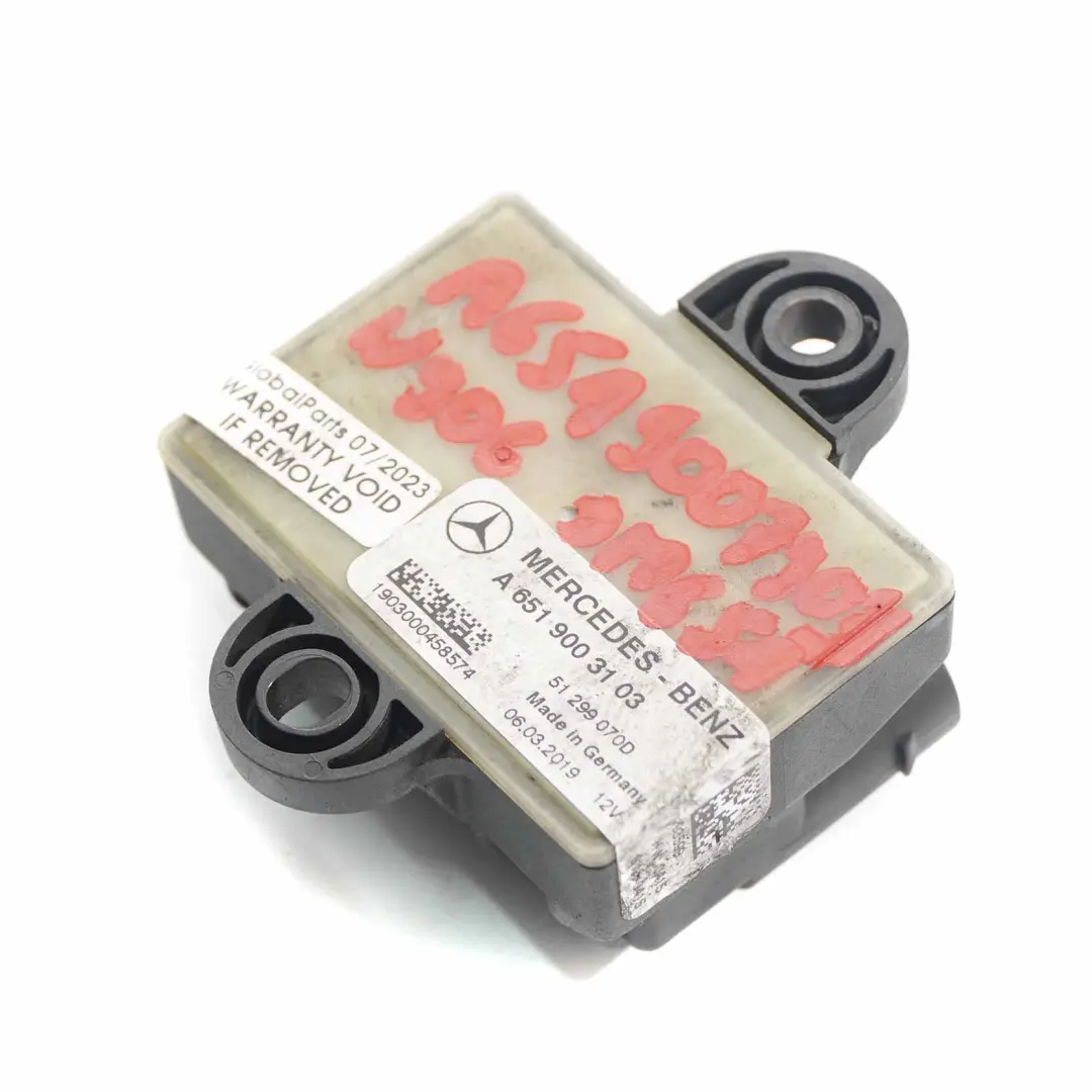 OM651 Diesel Módulo relé bujías incandescentes control para Mercedes W906 con número de pieza A6519003103 Mercedes W906 OM651 Diesel Módulo relé bujías incandescentes control - SKU A6519003103 - Número de pieza A6519003103