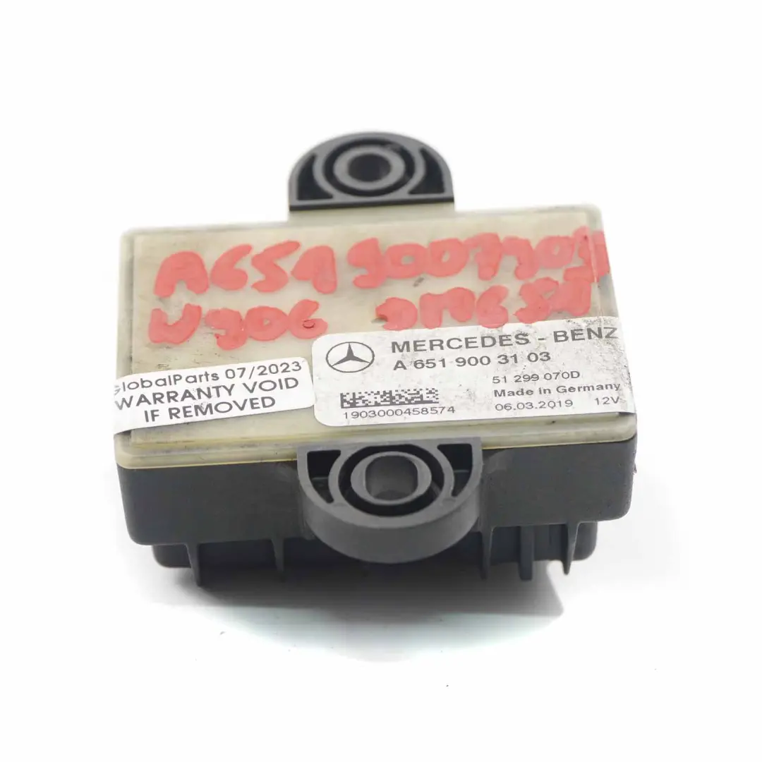 Mercedes W906 OM651 Diesel Glow Plug Relay Module Control Unit - SKU A6519003103 - Part number A6519003103
