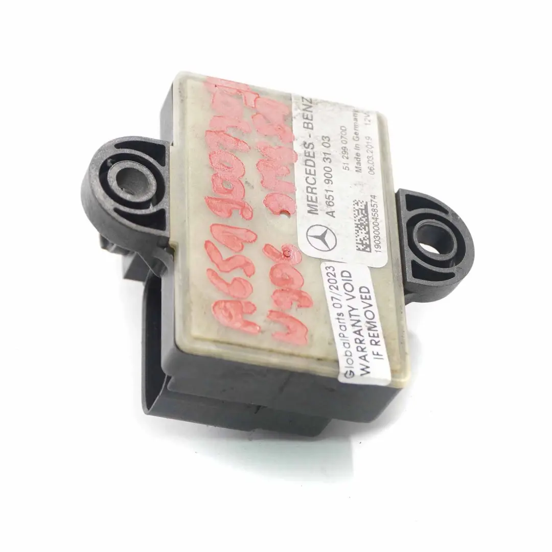 OM651 Diesel Modulo relè candelette Unità controllo per Mercedes W906 con numero di parte A6519003103 Mercedes W906 OM651 Diesel Modulo relè candelette Unità controllo - SKU A6519003103 - Numero di parte A6519003103