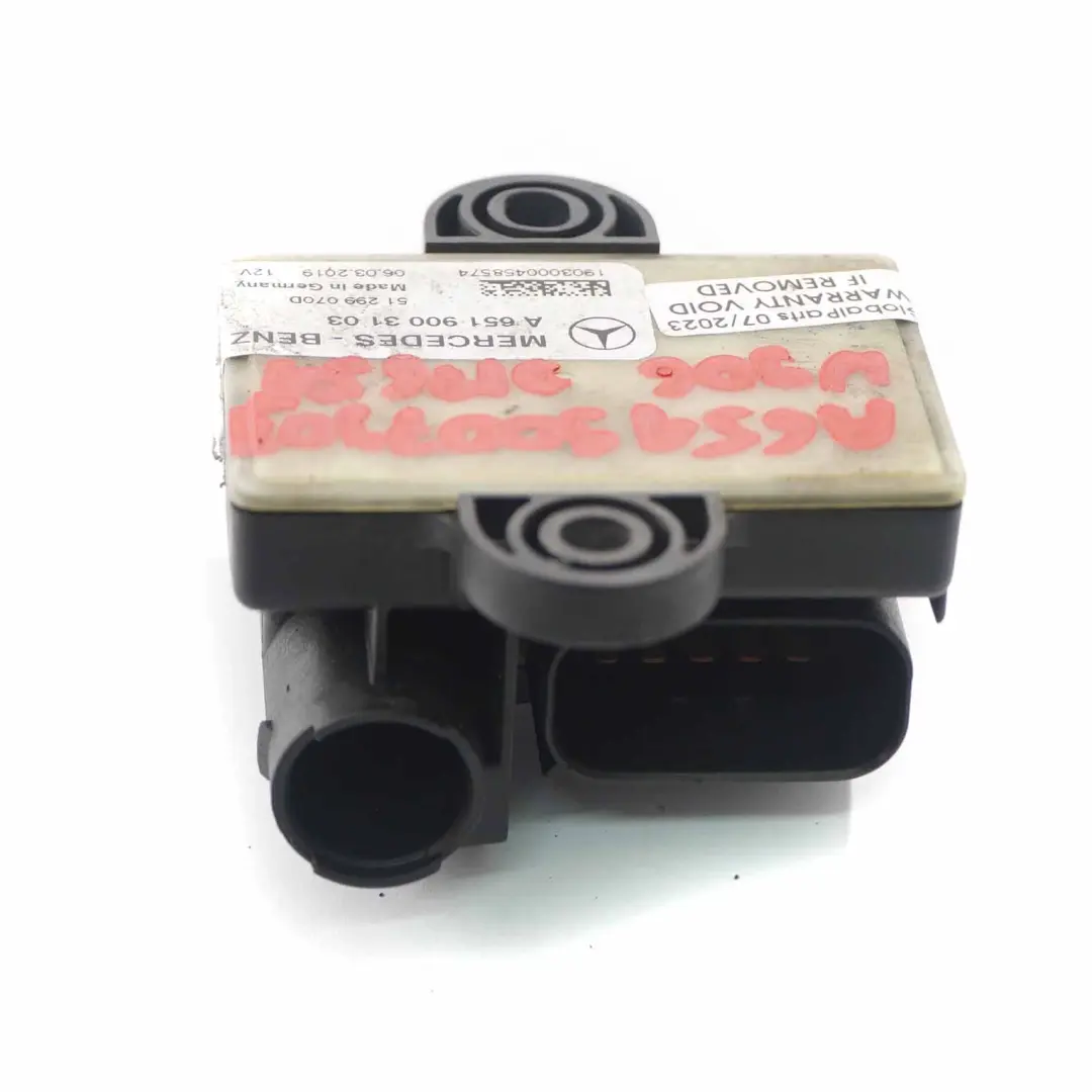 OM651 Diesel Módulo relé bujías incandescentes control para Mercedes W906 con número de pieza A6519003103 Mercedes W906 OM651 Diesel Módulo relé bujías incandescentes control - SKU A6519003103 - Número de pieza A6519003103