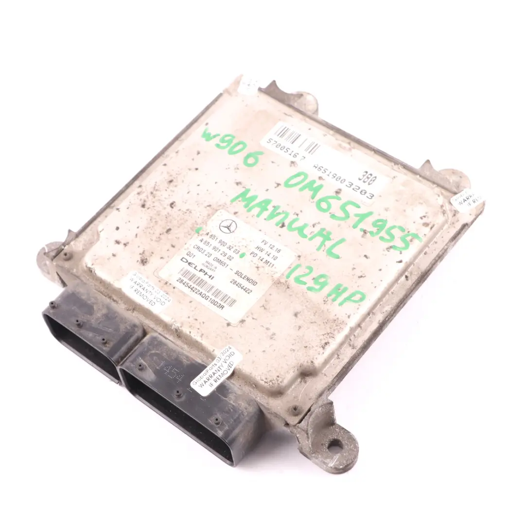 OM651.955 129HP Diesel Engine ECU Manual to Mercedes W906 313 CDI with Part number A6519003203 Mercedes W906 313 CDI OM651.955 129HP Diesel Engine ECU Manual - SKU A6519003203 - Part number A6519003203