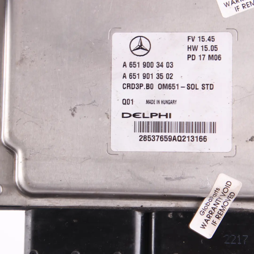 Mercedes W906 314 CDI OM651 Engine Unit Module ECU Kit Key Lock - SKU A6519003403-1 - Part number A6519003403