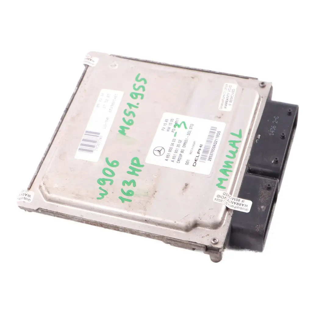 Mercedes Sprinter W906 OM651.955 163HP Engine Unit Module ECU Manual - SKU A6519003403-3 - Part number A6519003403
