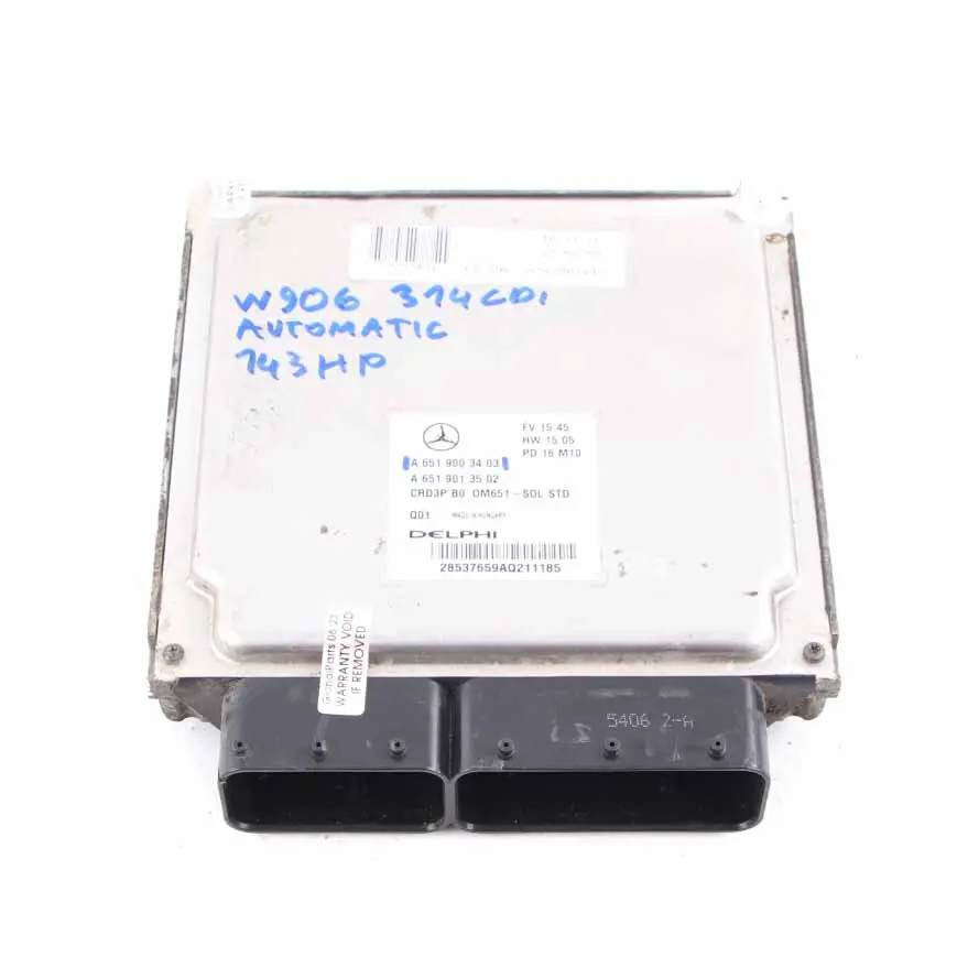Mercedes W906 314 CDI OM651 143HP Engine Unit Module ECU Automatic - SKU A6519003403 - Part number A6519003403