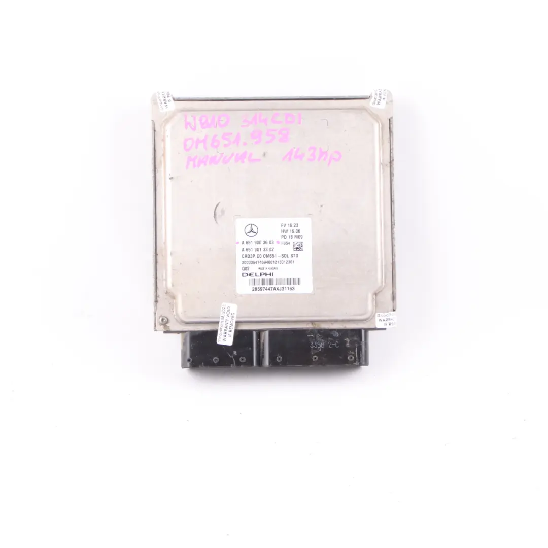Mercedes Sprinter W910 314 CDI OM651.958 143HP ECU Engine Unit - SKU A6519003603 - Part number A6519003603