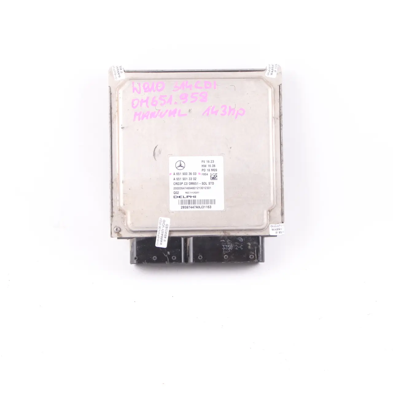 Mercedes Sprinter W910 314 CDI OM651.958 143HP ECU Engine Unit A6519003603