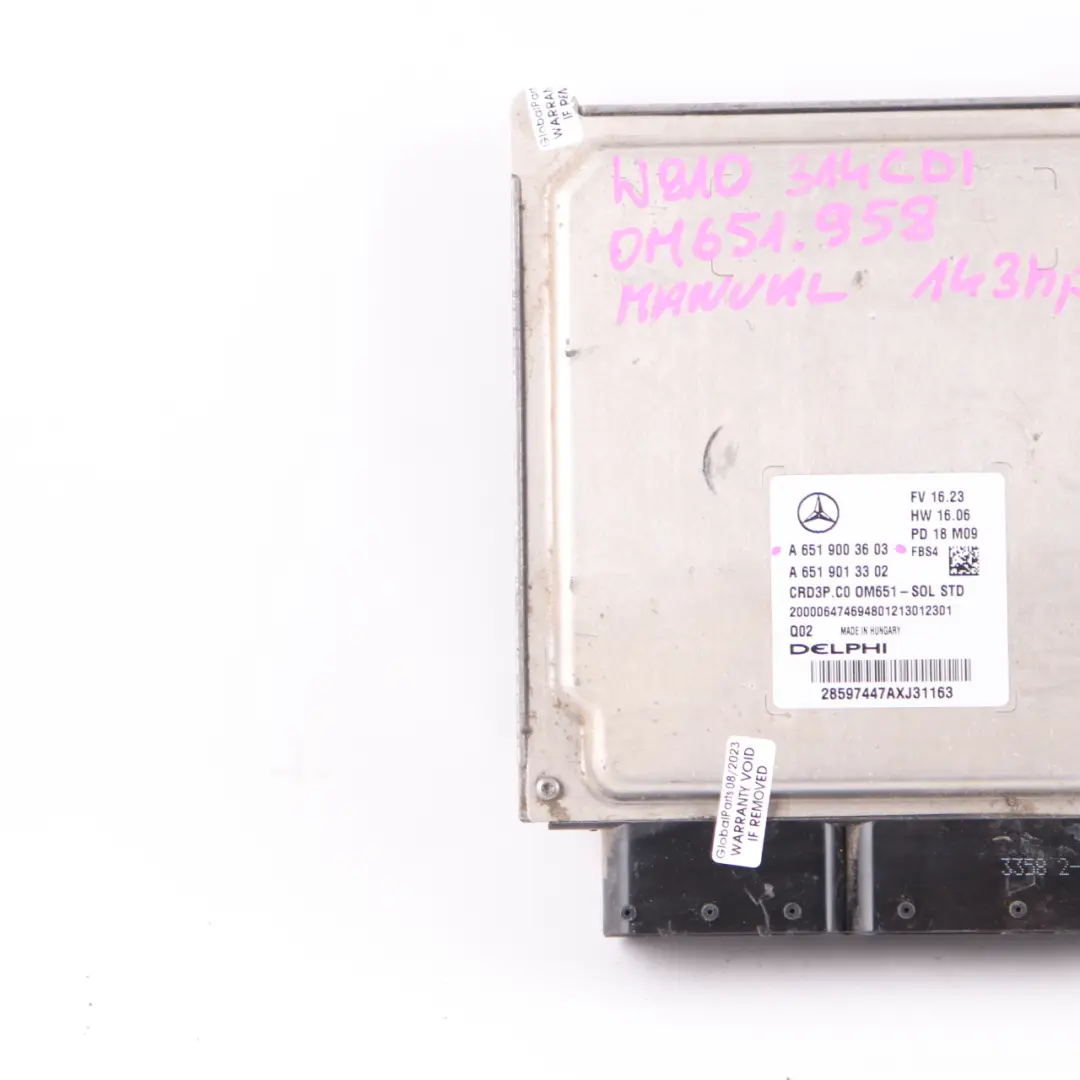 Mercedes Sprinter W910 314 CDI OM651.958 143HP ECU Engine Unit - SKU A6519003603 - Part number A6519003603