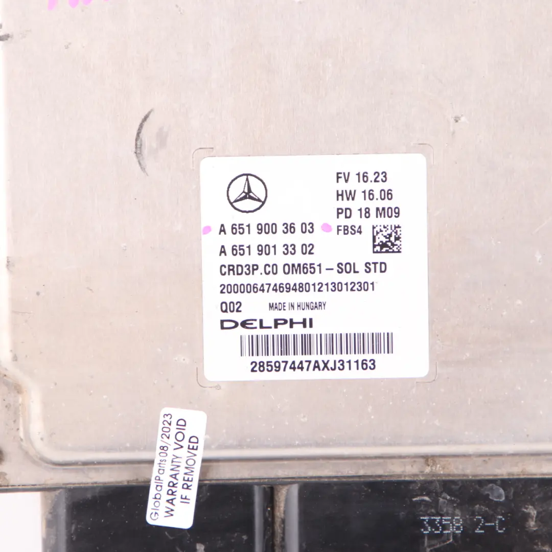 Mercedes Sprinter W910 314 CDI OM651.958 143HP ECU Engine Unit - SKU A6519003603 - Part number A6519003603
