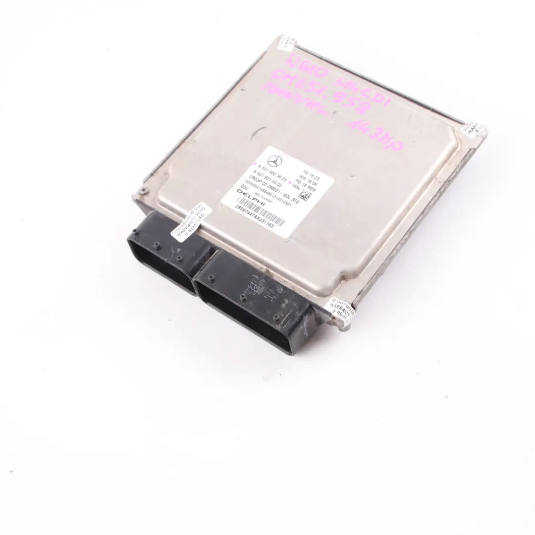 OM651.958 143HP ECU Engine Unit to Mercedes Sprinter W910 314 CDI with Part number A6519003603 Mercedes Sprinter W910 314 CDI OM651.958 143HP ECU Engine Unit - SKU A6519003603 - Part number A6519003603
