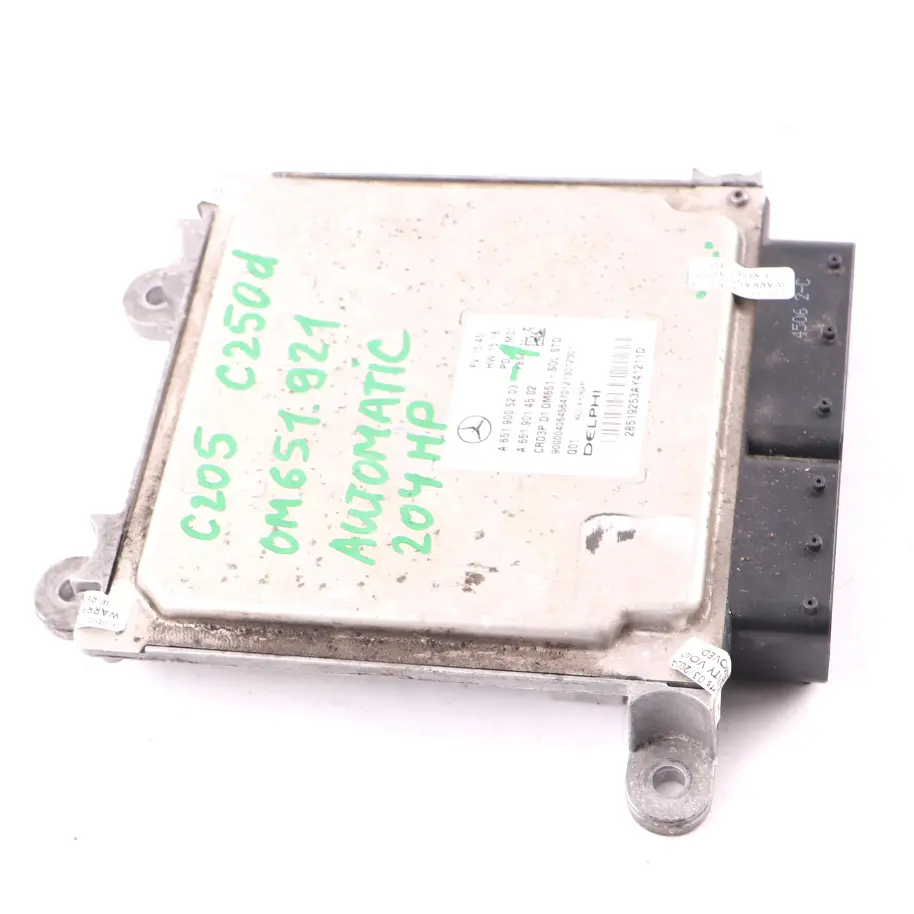  ECU Mercedes C205 C250d Diesel OM651.921 204HP Moduł Sterownik Silnika - SKU A6519005203-1 - Numer Części A6519005203